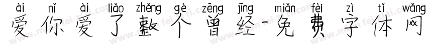 爱你爱了整个曾经字体转换