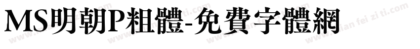MS明朝P粗体字体转换