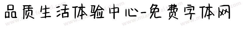 品质生活体验中心字体转换