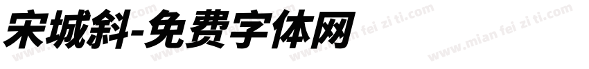 宋城斜字体转换