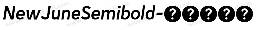 NewJuneSemibold字体转换