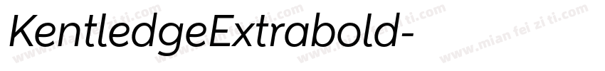 KentledgeExtrabold字体转换