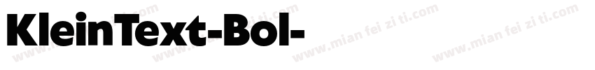 KleinText-Bol字体转换