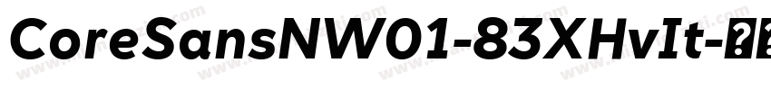 CoreSansNW01-83XHvIt字体转换
