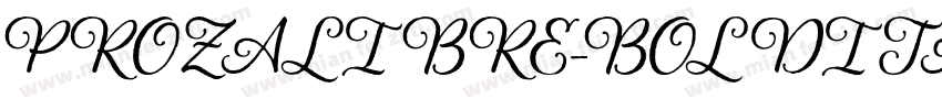 PROZALIBRE-BOLDITALI字体转换