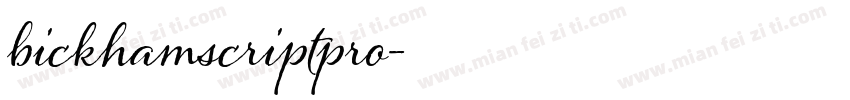 bickhamscriptpro字体转换
