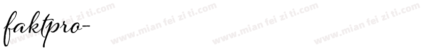 faktpro字体转换