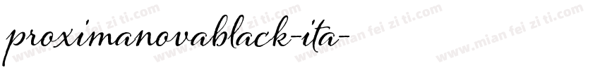 proximanovablack-ita字体转换