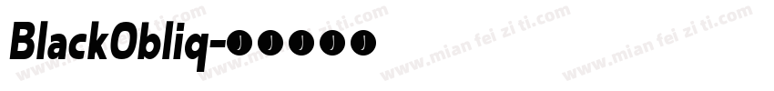 BlackObliq字体转换