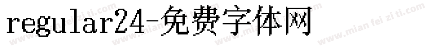 regular24字体转换