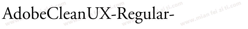 AdobeCleanUX-Regular字体转换