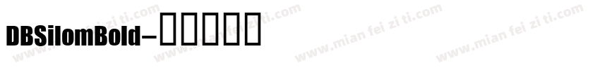 DBSilomBold字体转换