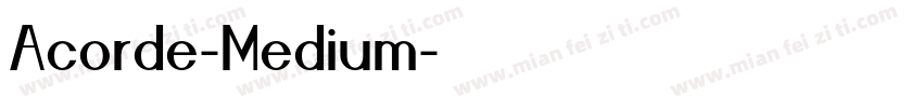Acorde-Medium字体转换