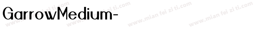 GarrowMedium字体转换