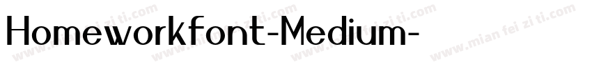 Homeworkfont-Medium字体转换