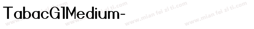 TabacG1Medium字体转换