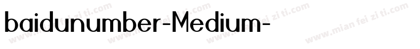baidunumber-Medium字体转换