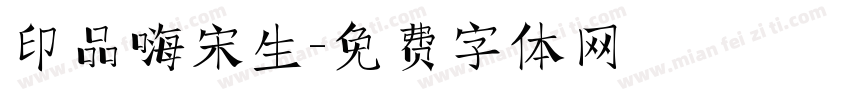 印品嗨宋生字体转换
