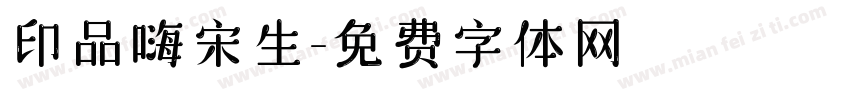 印品嗨宋生字体转换