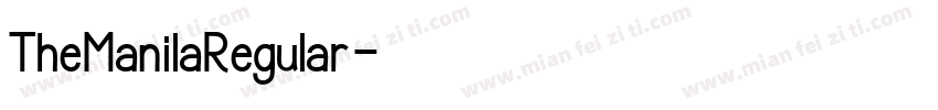 TheManilaRegular字体转换