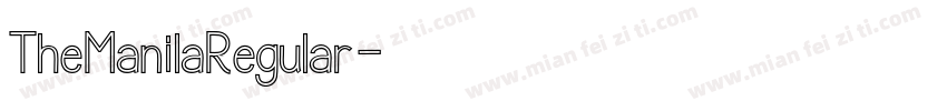 TheManilaRegular字体转换