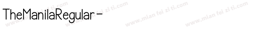 TheManilaRegular字体转换
