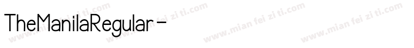 TheManilaRegular字体转换