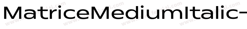 MatriceMediumItalic字体转换