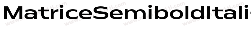 MatriceSemiboldItali字体转换