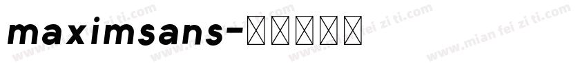 maximsans字体转换