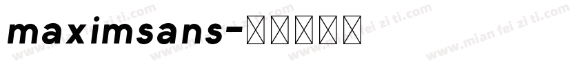 maximsans字体转换