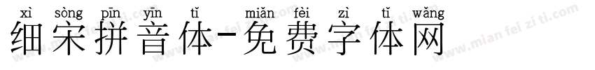 细宋拼音体字体转换