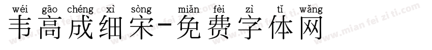 韦高成细宋字体转换