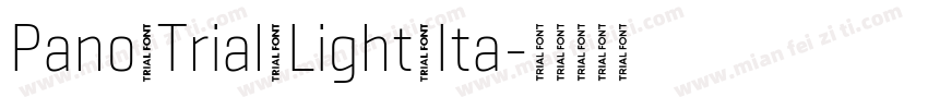 Pano_Trial_Light_Ita字体转换