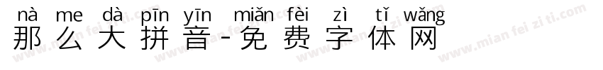 那么大拼音字体转换