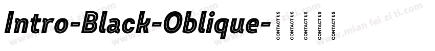 Intro-Black-Oblique字体转换