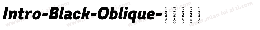 Intro-Black-Oblique字体转换