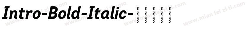 Intro-Bold-Italic字体转换