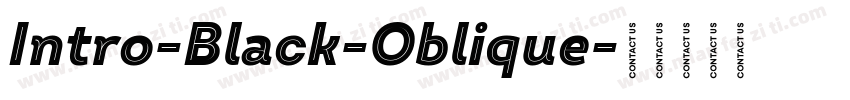 Intro-Black-Oblique字体转换