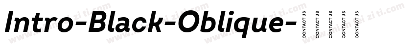 Intro-Black-Oblique字体转换
