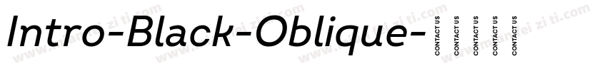 Intro-Black-Oblique字体转换