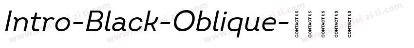 Intro-Black-Oblique字体转换