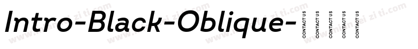 Intro-Black-Oblique字体转换