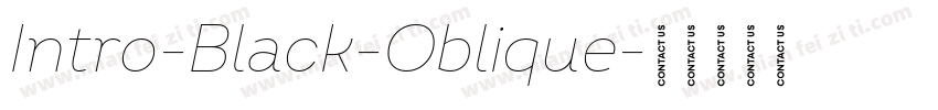 Intro-Black-Oblique字体转换