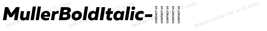 MullerBoldItalic字体转换