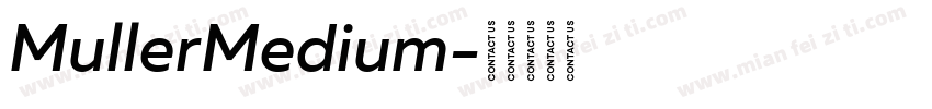 MullerMedium字体转换