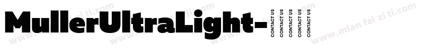 MullerUltraLight字体转换