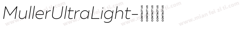 MullerUltraLight字体转换