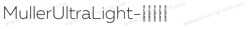 MullerUltraLight字体转换