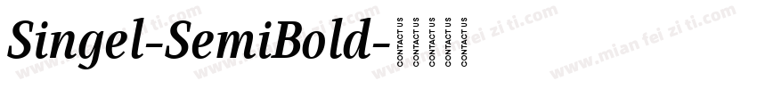 Singel-SemiBold字体转换